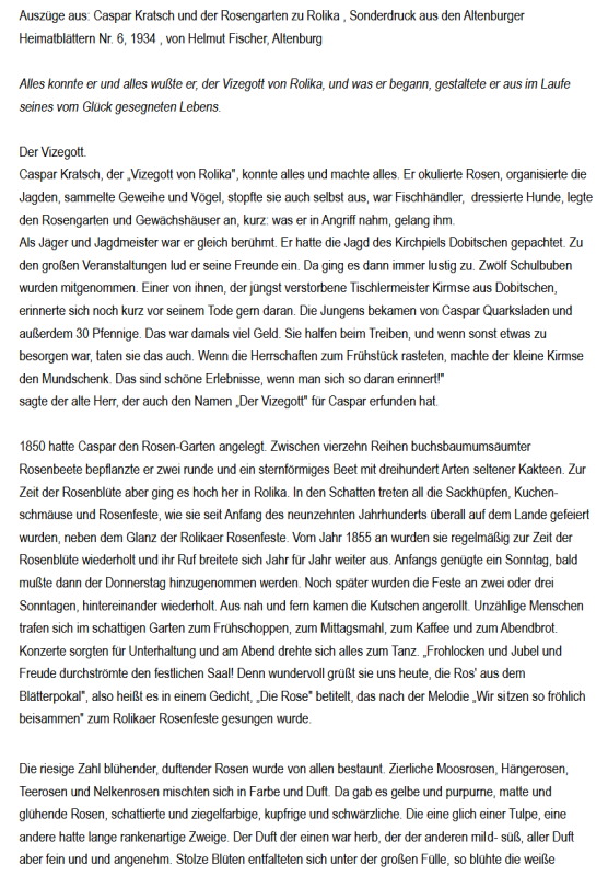 KulTÜRchen 20 - Der Rosengarten Rolika - Eva Weymann