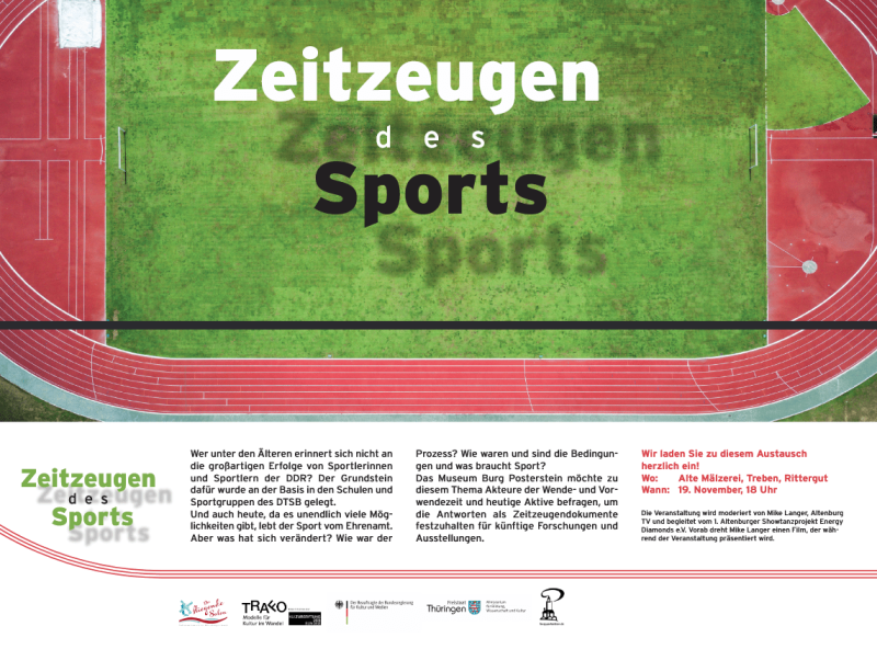 Der fliegende Salon - Zeitzeugen des Sports - 19. November 2025 - Alte Mälzerei Treben